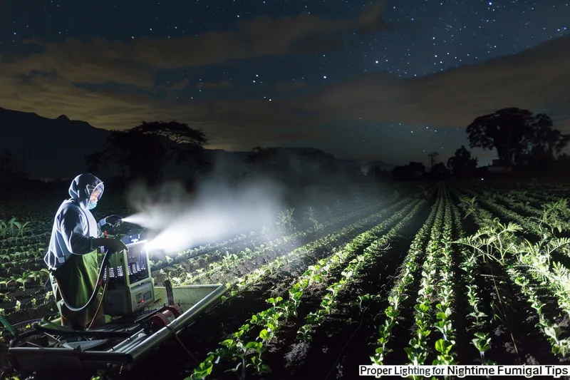 Iluminacion Adecuada para Trabajos de Fumigacion Nocturnos